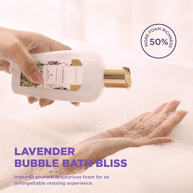 Spa Luxetique Gift Baskets for Women 15PCS Lavender Bath and Body Gifts Set Bath Sets for Her Skin Care Sets for Women Anniversary Valentine Gifts for Women Wife Girlfriend