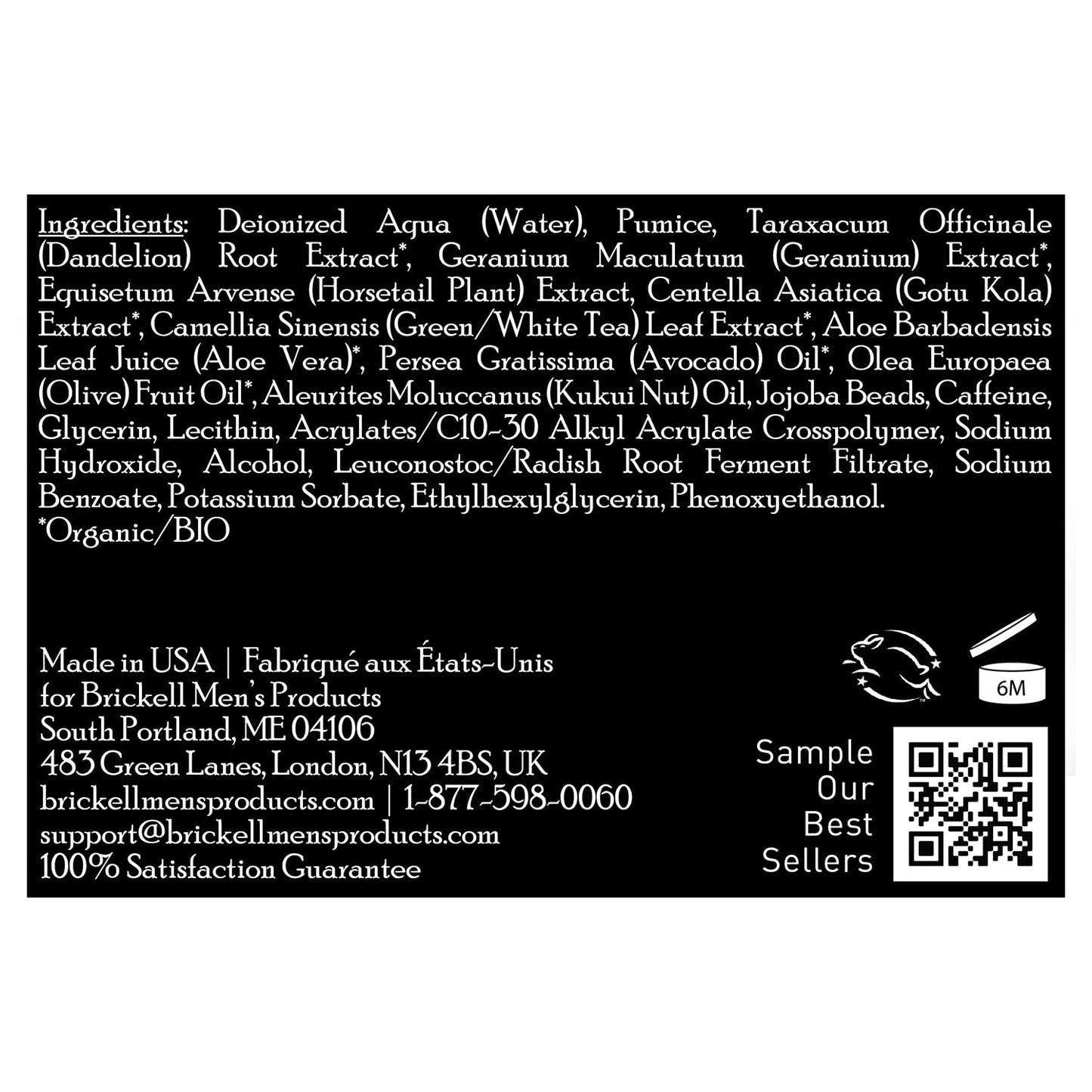 Brickell Men's Renewing Face Scrub for Men, Natural and Organic Deep Exfoliating Facial Scrub Formulated with Jojoba Beads, Coffee Extract and Pumice, 4 Ounce, Scented