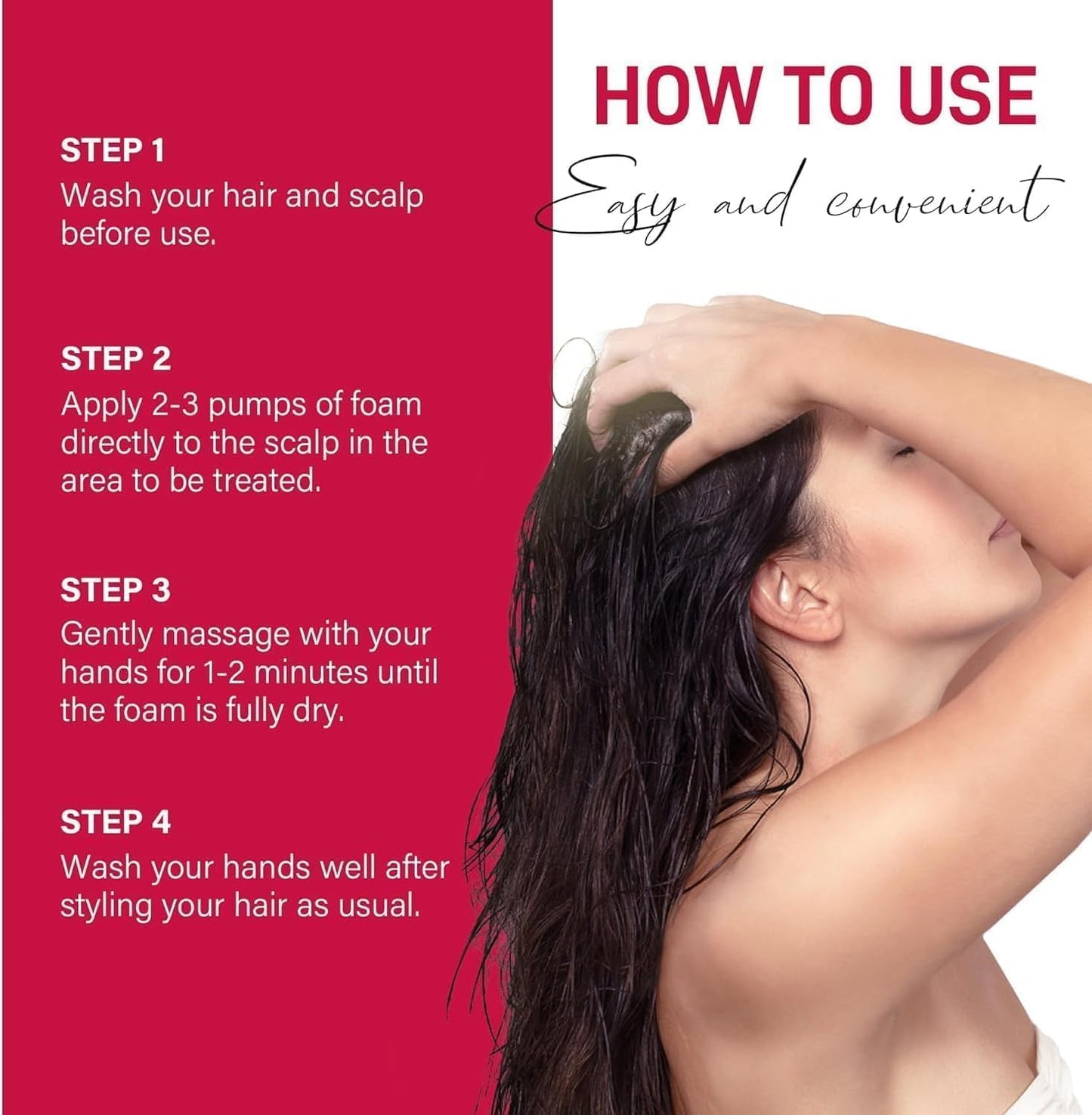 5% Minoxidil Foam for Women Hair Growth: Hair Regrowth Treatment for Women, Reduce Hair Thinning & Hair Loss, Nourish Scalp, Thicker & Fuller Hair, 2 x 60g (2-Month Supply)