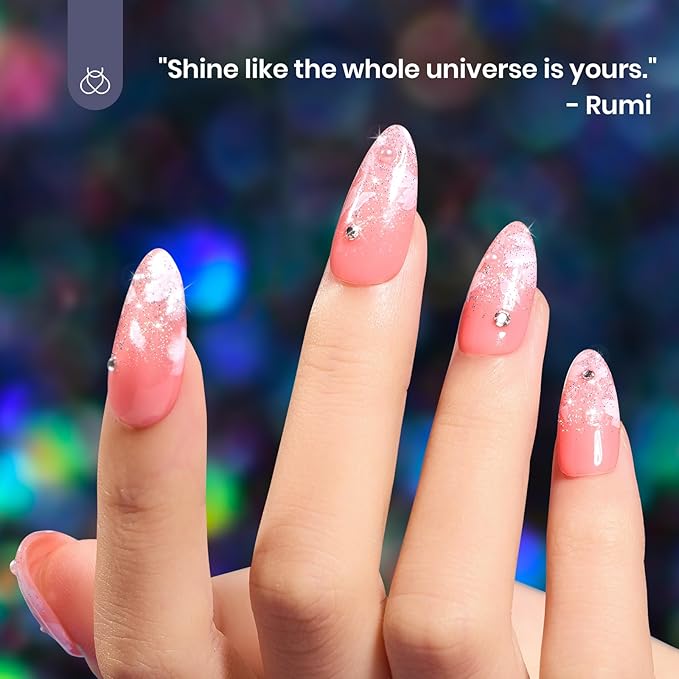 Beetles Glitter Top Coat Gel Nail Polish, 1 Pcs Winter Silver Glitter Gel Top Coat Shiny Reflective No Wipe U V Nail Decoration Nail Art Sparkle Manicure Gifts for Women