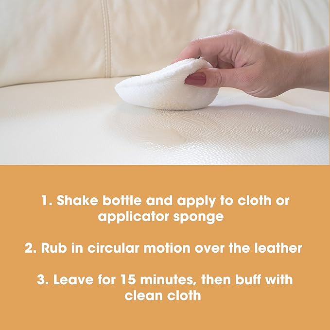 Furniture Clinic Leather Protection Cream | 2-in-1 Leather Conditioner & Waterproofing Protector for Furniture, Shoes, Car Seats & More | Prevent Stains While Nourishing | 8.5oz/ 250ml