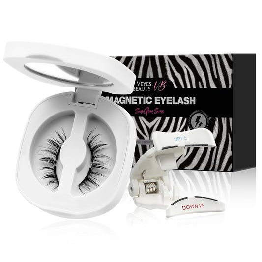 VEYESBEAUTY Magnetic Eyelashes with Applicator Reusable Magnetic Lashes Natural Look No Glue Needed False Eyelashes, AnimeWink Lashes Kit Easy to Wear and Remove