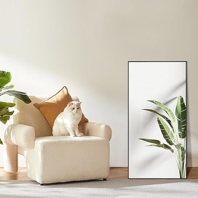 24x40 Inch Black Bathroom Mirror,Copper-Free Mirror, Aluminum Alloy Frame Vanity Mirror, Rectangle Wall Mounted Mirror, Modern Mirror for Bedroom/Living Room/Porch Horizontal or Vertical