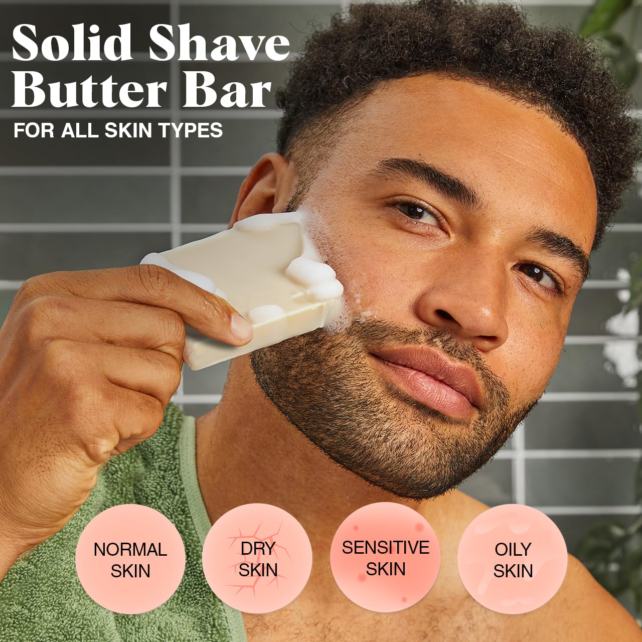 Kitsch Shaving Soap for Men - Hydrating Shave Butter & Shave Soap Bar - Nourishing Bar Soap for Smooth, Irritation-Free Shave – Paraben, Silicone & Sulfate-Free - Vegan, Made in USA - 4 oz