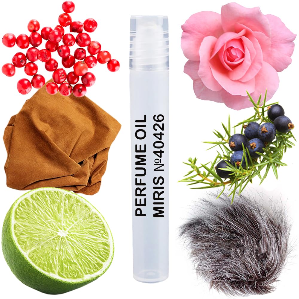 MIRIS Perfume Oil No. 40426, Inspired by French Leather, Long-Lasting Unisex Roll-On For Women and Men, Rollerball 0.34 Fl Oz / 10 ml
