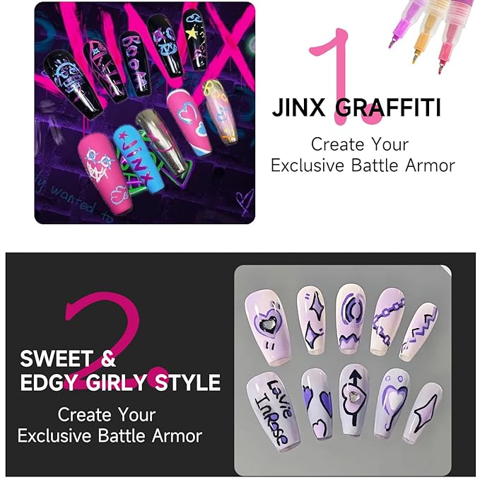 Nail Art Pens 12 Colors Set, Nail Art Markers Polish Pen for 3D Nail Art, nail art Tools for Dotting Drawing Painting Point Liner DIY