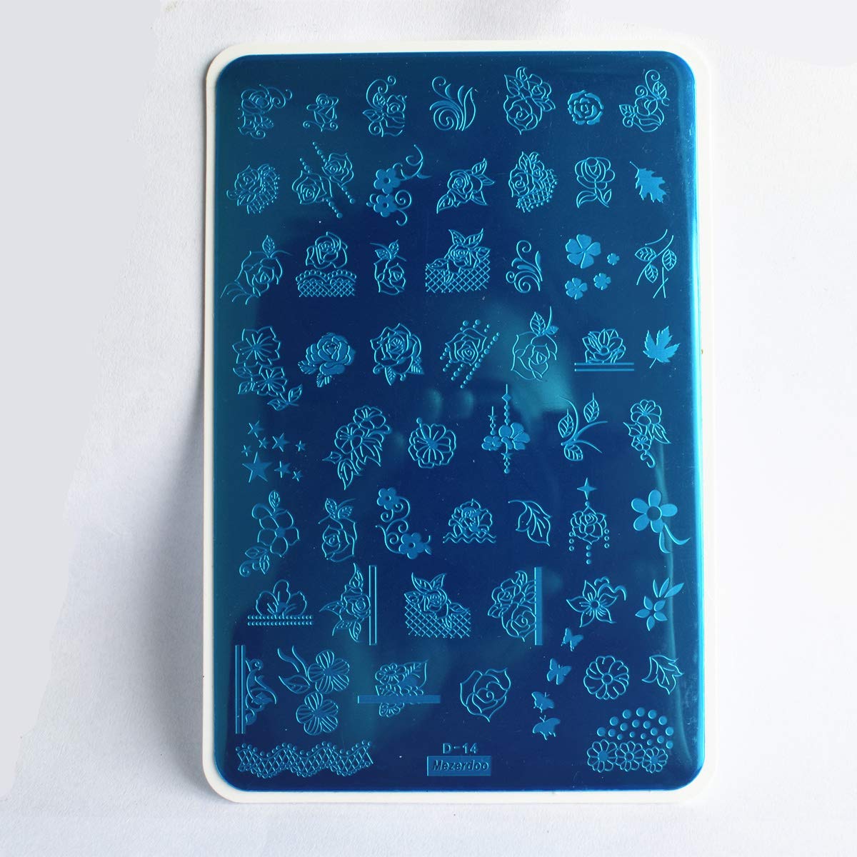 2pcs Floral Animal Series Nail Stamping Plates Template Plants Unicorn Nail Stamp Plates Cute Cat Panda Fox Manicure Image Stamper Plate Flowers Stainless Steel Nail Art Stencil