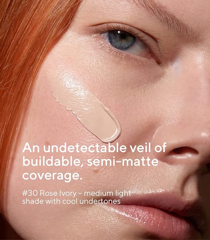 MADARA Organic Skincare |SKINONYM Semi-Matte Peptide Foundation, #30 ROSE IVORY, 30ml – Boosted by collagen-supporting peptides, Semi-matte finish, Adapts to the skin's texture, Ecocert certified.