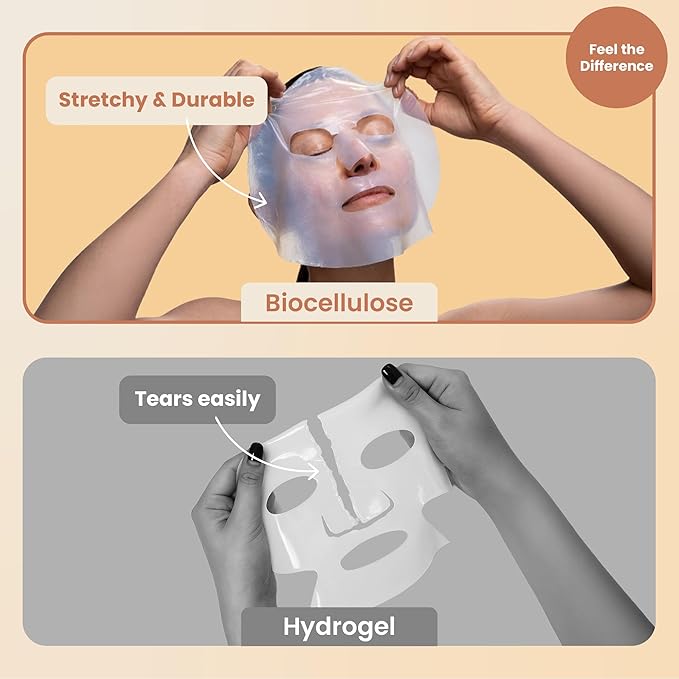 Body Restore Natural Collagen Face Mask 5 Pack – Valentines Day Gifts for Her and Him, Korean Skin Care Mask with Fermented Coconut Water, Birthday Gifts for Women & Men, Dry Skin – Glow