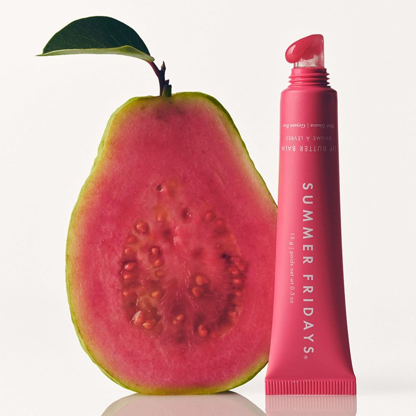 Summer Fridays Tinted Lip Butter Balm - Conditioning Vegan Lip Balm for Instant Moisture, Shine & Hydration - Sheer-Tinted, Soothing Skincare - Pink Guava (.5 Oz)