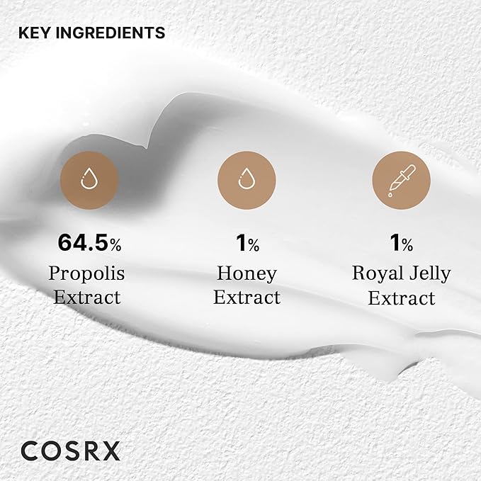 COSRX Full Fit Propolis Light Cream, 2.19 Fl.oz / 65ml, Propolis 64.5%, Hydrating Daily Day and Night Moisturiser, Korean Skin Care, Not Tested on Animals