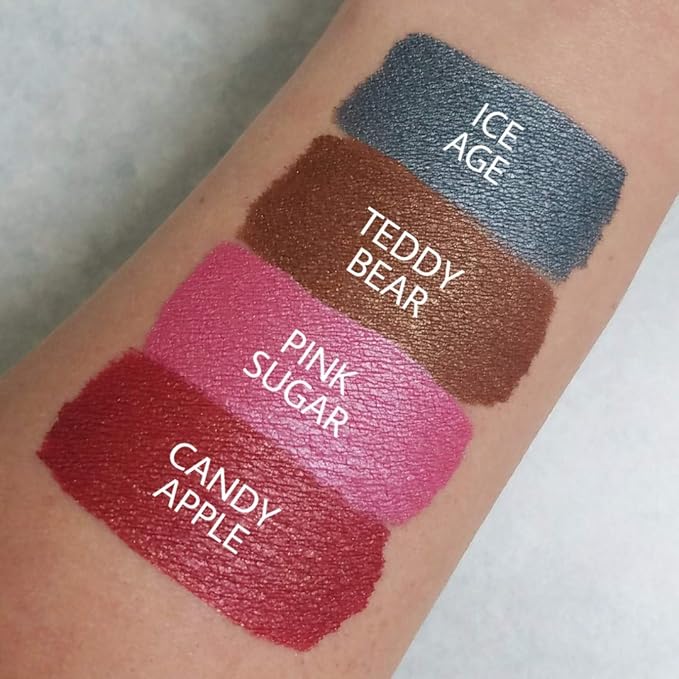 Aromi Dark Red Metallic Liquid Lipstick | Ruby Maroon Lip Color with Shimmery Finish, Vegan, Cruelty-free, Holiday Makeup, Long-Lasting (Candy Apple)