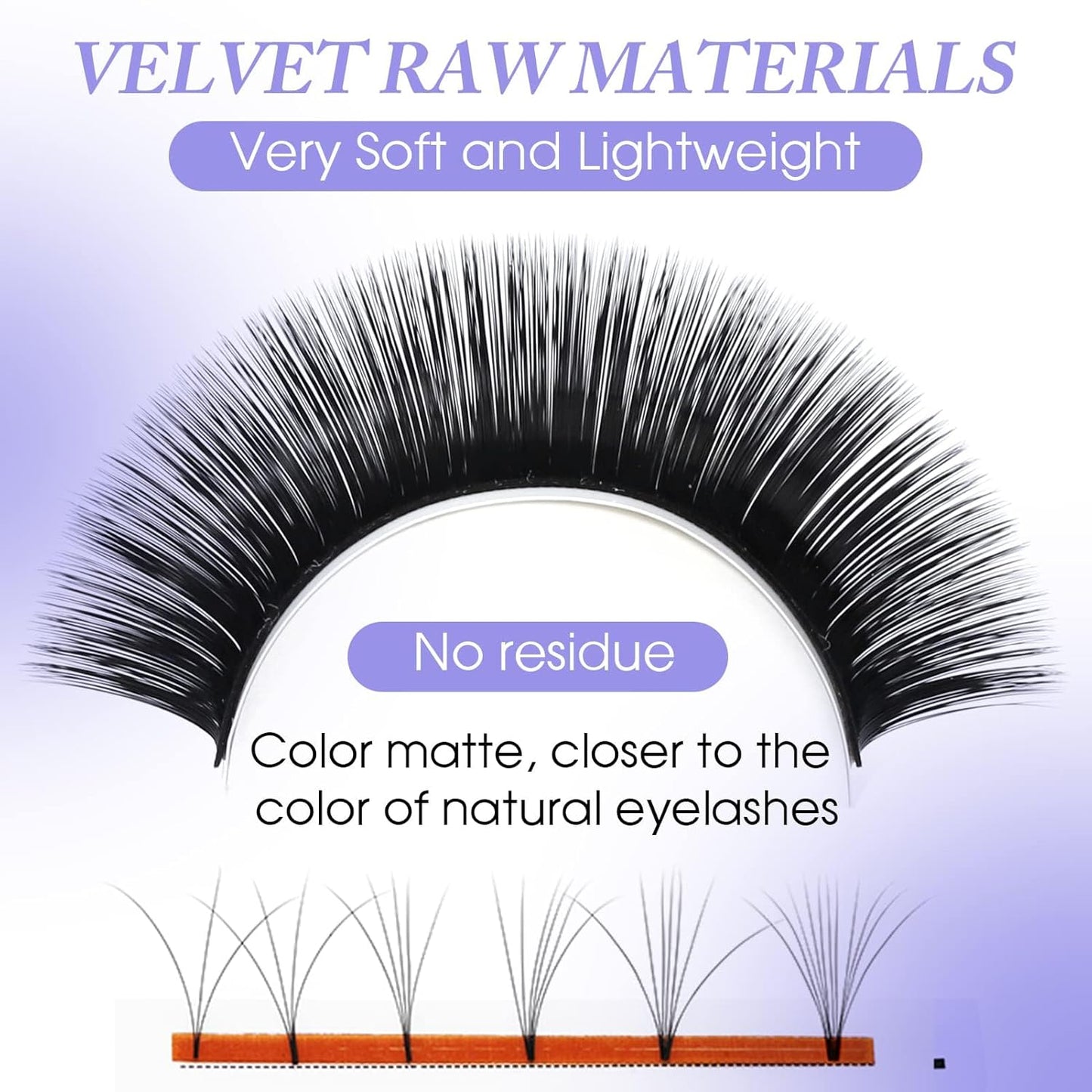 Easy Fan Volume for Lash Artists: Wendy, Handmade Fans for Eyelash Extensions, Self Fanning, Blooming, B-KH, Black, D-0.07-13