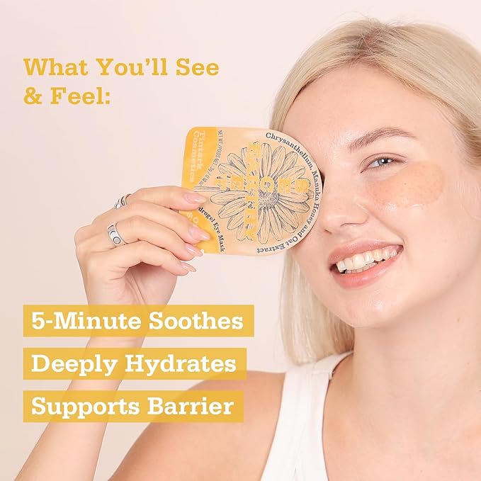 Oat Hydrogel Under Eye Patches for Sensitive Skin 28 Pairs 5 Minute Soothing Hydrating Eye Pads with Oat and Honey Gentle Eye Care Mask for Dry Tired Eyes Ophthalmologist Tested