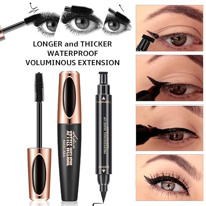 Makeup Set For Women Full Kit - 12 Colors Nude Shimmer Eyeshadow Palette, Patting Powder Highlighter, Eyebrow Contour Kit, Liquid Foundation + Concealer Brush, Black Mascara and Stamp Liquid Eyeliner , 3pcs Matte Liquid Lipstick Set with 2 Powder Puff ...