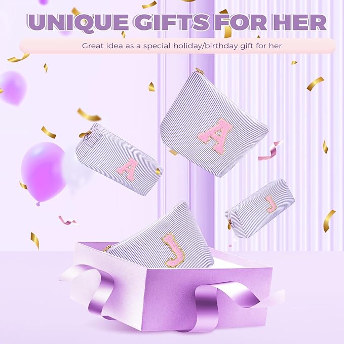 Customized Mothers Day Gifts - Birthday Gift for Mom,Gifts From Daughter,Mother in Law Gifts,Mama Gift Idea,Makeup Bag Set Cosmetic Bag - Lavender,C