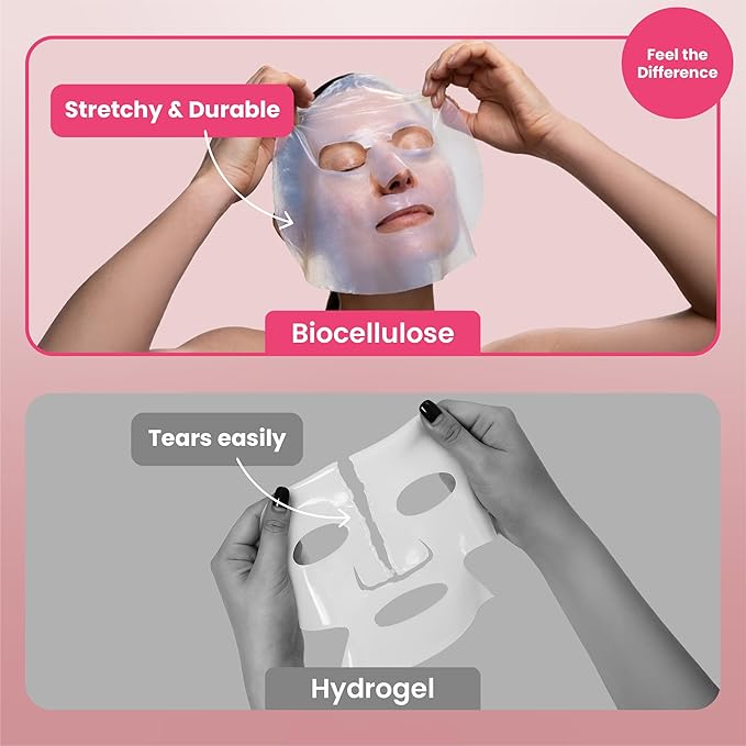 Body Restore Natural Collagen Face Mask 5 Pack – Valentines Day Gifts for Her and Him, Korean Skin Care Mask with Fermented Coconut Water, Birthday Gifts for Women & Men, Dry Skin – Anti-Aging