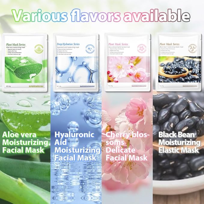 Kaely 12 Pack Variety Face Masks for Kids, Kids Face Mask Spa Day Kit Supplies, Spa Party Favors for Teens Girls Women, Sheet Facial Mask Skincare Gifts Set, Hydrating Nourish for All Skin Types, 02