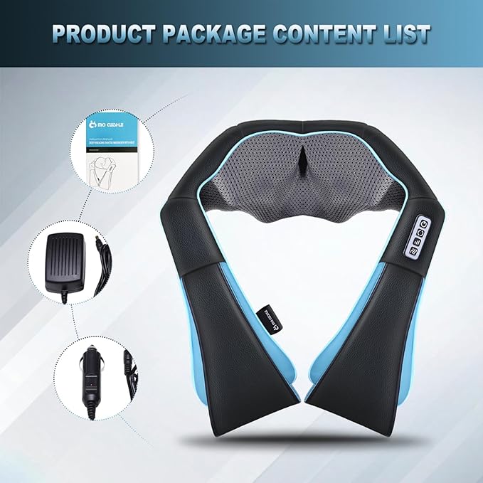 Mo Cuishle Shiatsu Back Shoulder and Neck Massager with Heat, Electric Deep Tissue 4D Kneading Massage, Best Gifts for Women Men Mom Dad, Fathers Day, Mothers Day, Christmas Gifts