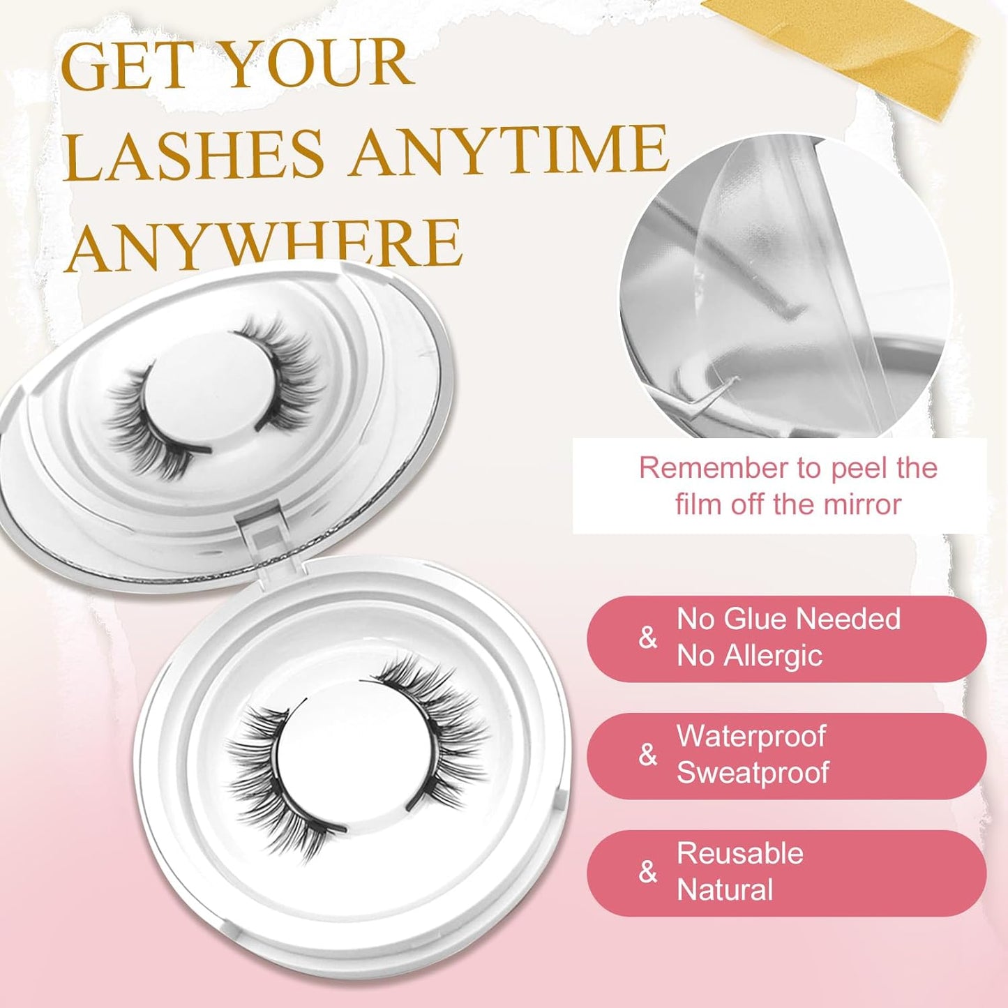 Ealra Craft Magnetic Eyelashes with Applicator,Lumentes Magnetic Eyelashes,3D Soft Flex,Reusable No Glue Needed Soft Lashes for Wmen with All-Day Wear(Fuller#05)