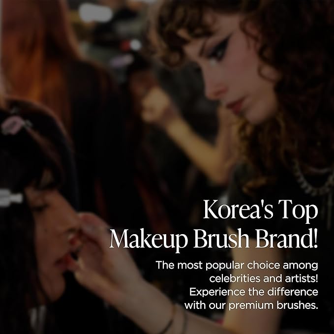 Piccasso FB21 Foundation Brush - Professional V-Cut Angled Makeup Brush for Liquid & Cream - Seamless Flawless Finish K-Beauty Face Brush - High Coverage, No Streaks, Durable Synthetic Hair