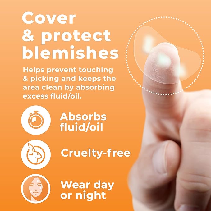 Chin Pimple Patches (12 Pack), Chin Acne with Large Hydrocolloid Acne Patches For Blemishes on Chin, Cheek, Forehead