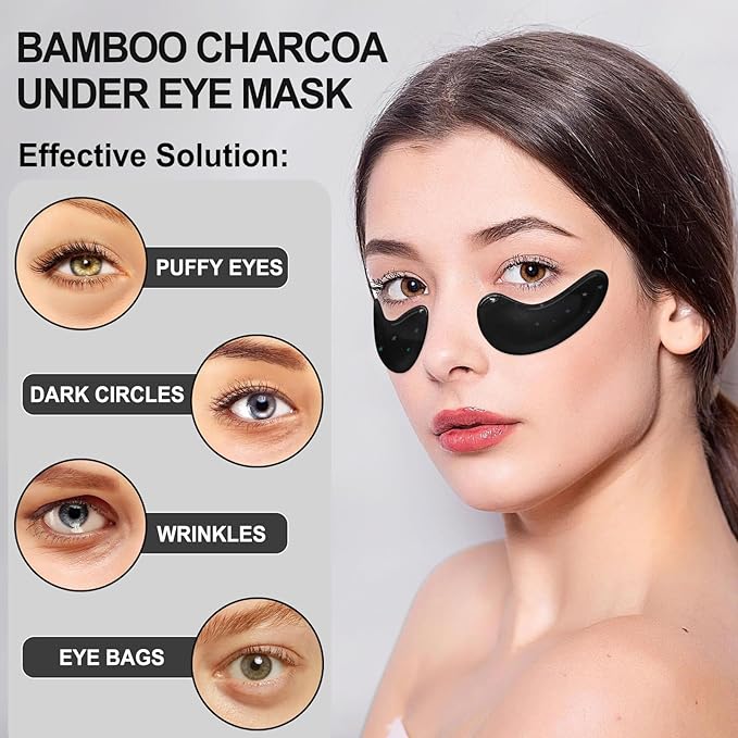 LAVONE Eye Mask - 30 Pairs Caffeine Under Eye Patches Skin Care Products, Eye Masks Skincare for Dark Circles and Puffiness, Reduce Wrinkles, Eye Bags and Fine Lines, for Women and Man