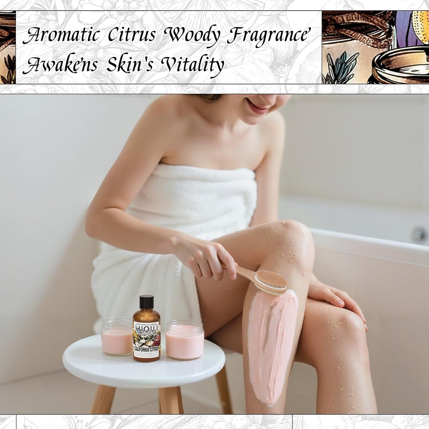 HIQILI California Citrus Fragrance Oil for Home Diffuser, Inspired by Alr-Cologne Cl.Calif, Making Candle, Soap & Air Freshener Spray, Fresh Hotel Scents - 1 Fl Oz