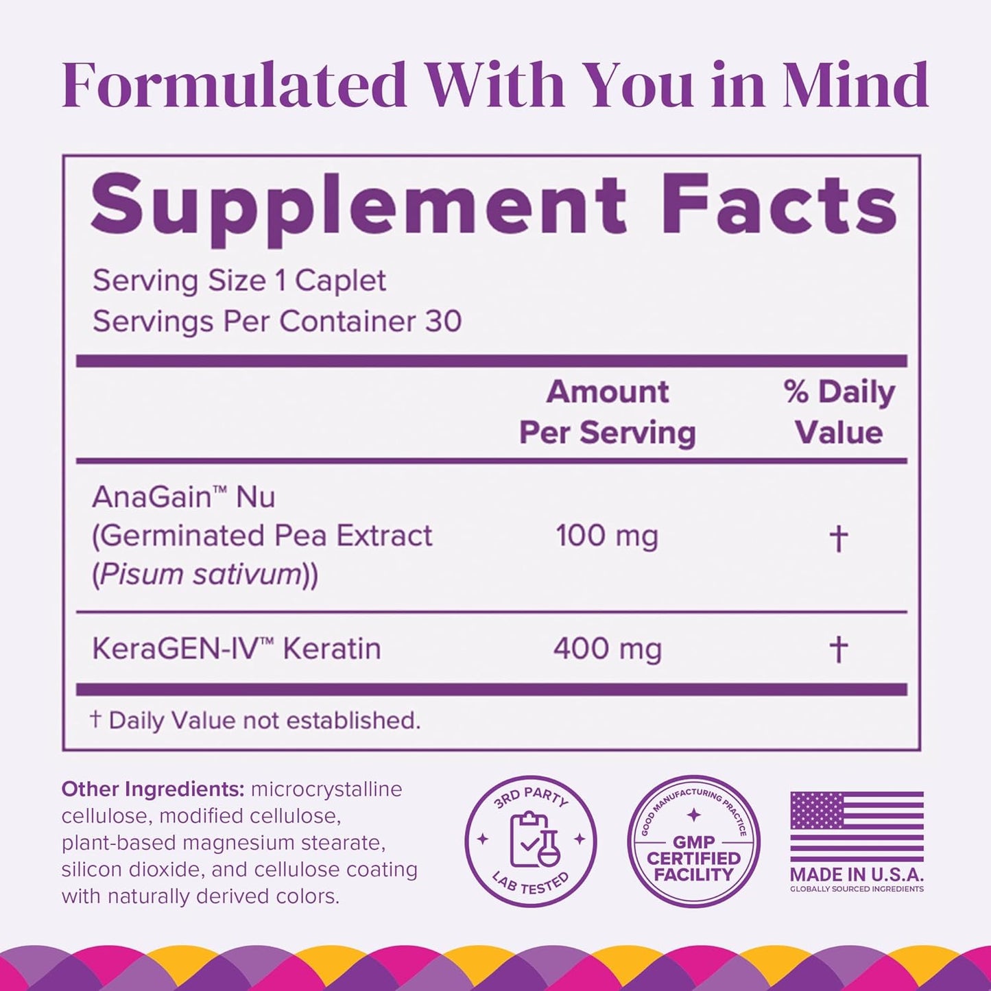 Barimelts Hair Health+ for GLP-1 Users and Bariatric Patients - Hair Growth Supplement Helps Reduce Visible Hair Thinning - 30 Smooth-Coated Caplets (1-Month Supply)