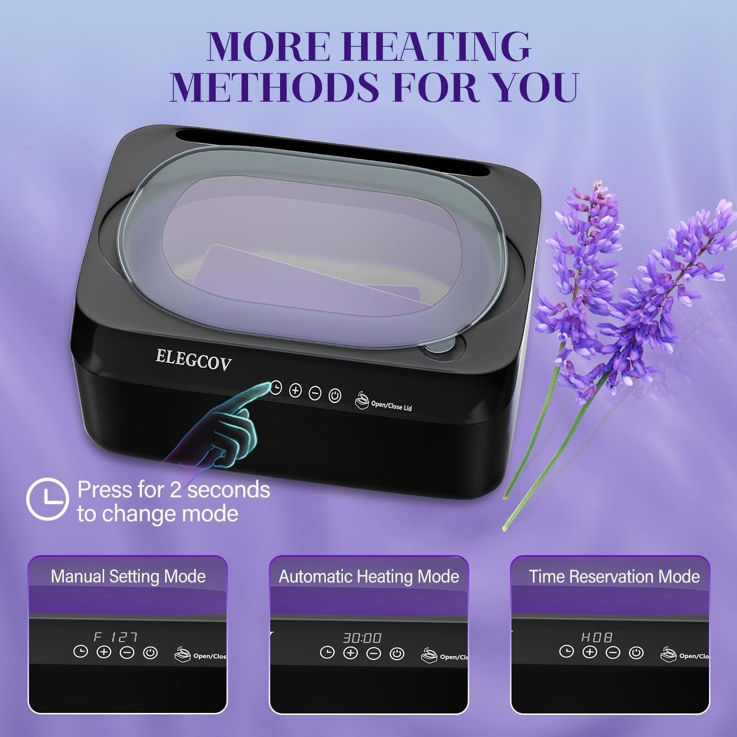 Paraffin Wax Machine for Hand and Feet, 4500ml Paraffin Warmer with 8 Pack Paraffin Wax Refills, Precision Temperature Control for Reservation Paraffin Wax Bath, Fast Wax Meltdown, Black