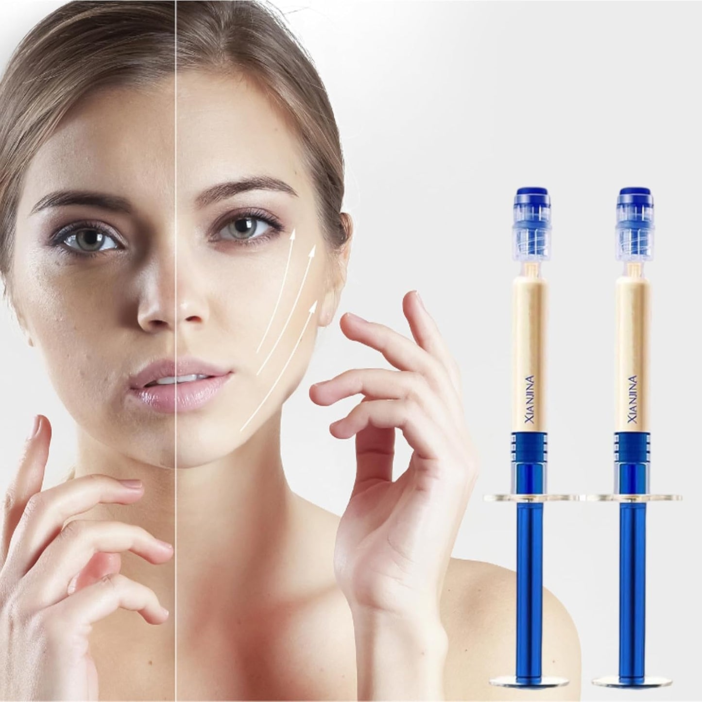 Polypeptide Collagen Elastic Essence Cream - Xianjina Anti-Wrinkle Firming Face Lotion for Women with Micro-Molecular Peptides (4PC)