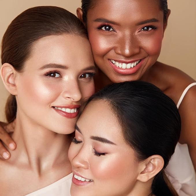 Color Nymph Liquid Makeup Wand Combo, Hydrating Brown Contour Stick Glow Liquid Highlighter Pigmented Blush For Cheeks Fine Texture Natural Blend Long Lasting (Brown Contour+Blush+Highlighter)