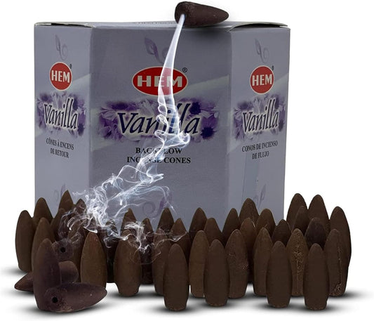 Vanilla Backflow Incense Cones for Waterfall Aromatic Smoke Fountain Haze Falls