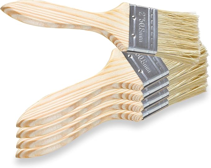 Paint Brushes for Wall 110 Pcs 2 inch Chip Paint Brushes Bulk Household Bristle Chip Brush for Art Crafts Glue Varnish Oil Stain (2 Inch)