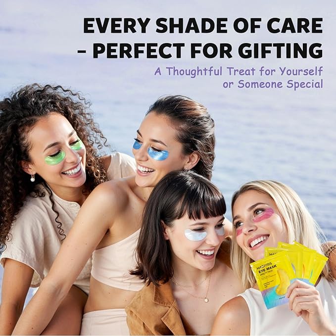 Under Eye Patches Variety Pack (48 Pairs), Valentine‘s Day Gifts for Her, Eye Masks for Dark Circles Puffy Eyes With 8 Colors (6 Pairs/Color), Vegan Skin Care Gifts for Women
