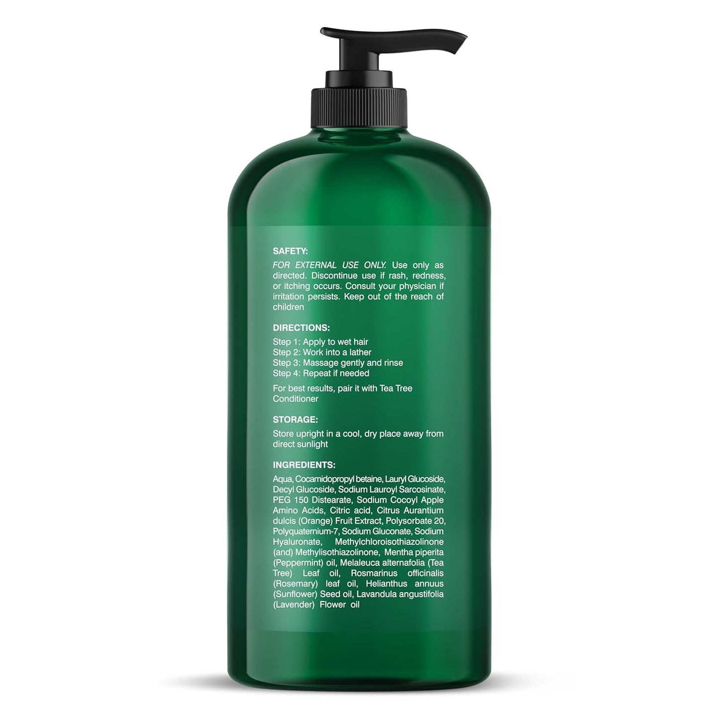 Botanic Hearth Tea Tree Shampoo, Vitamin C, Peppermint, Lavender And Rosemary Oil, Fights Dandruff And Dry Scalp, 16 Fl Oz
