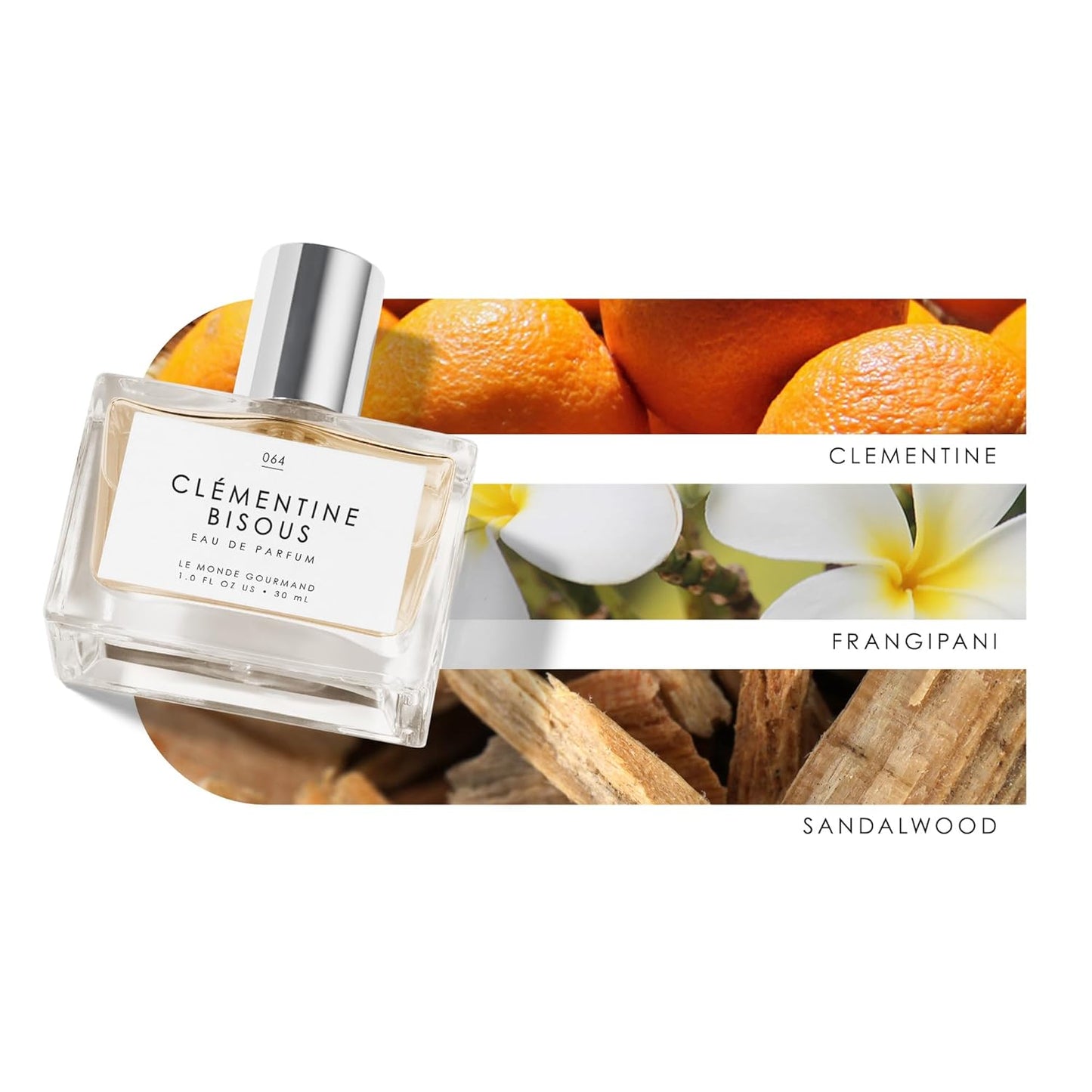 Le Monde Gourmand Clémentine Bisous Eau de Parfum - 1 fl oz (30 ml) - Sandalwood, Citrus, Floral Perfume Notes