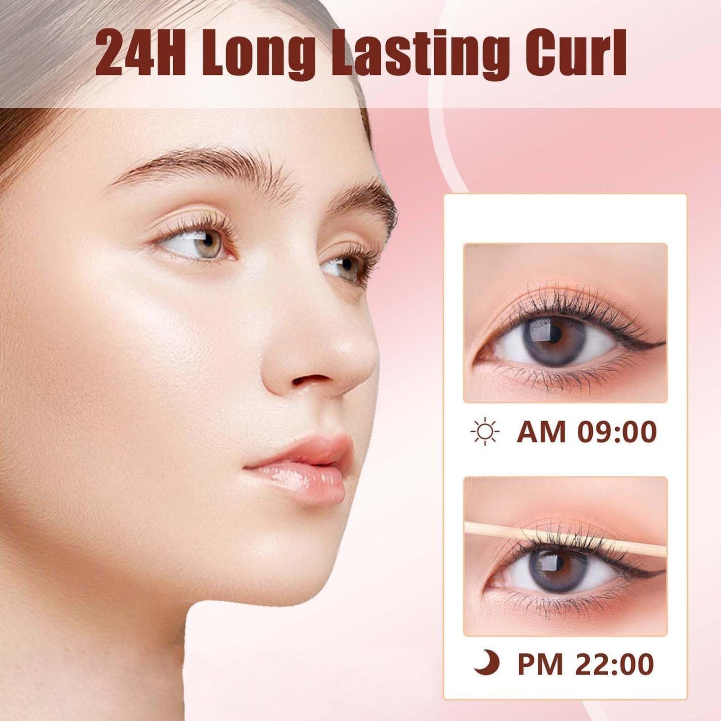Heated Eyelash Curlers Electric Eyelash Curler with LED Display, 3 Temperature Modes Anti-Burn USB Rechargeable Natural Curling 24H Long Lasting for Women Makeup Tools Gifts PI714