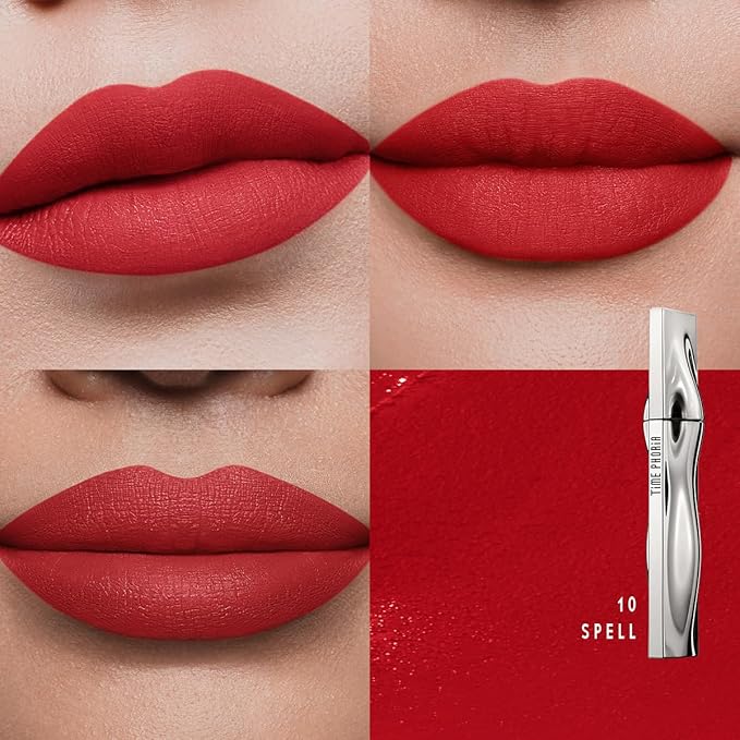 Eternal Lip Matte, 10 Maven - Warm Red, One-Swipe Bold Matte Finish, High Pigment Full Coverage, Long-Lasting, Transfer-Proof & Smudge-Resistant Liquid Lipstick, Feather-Light Texture