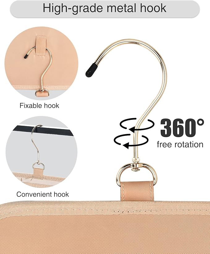 Relavel Toiletry Bag, Travel Hanging Toiletry Bag for Men, Waterproof Travel Cosmetic Bag, Makeup Storage Bag, 360° Rotatable Hook, Shampoo, Shower gel (Diamond Black)