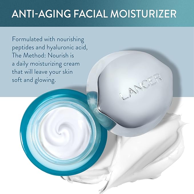 Lancer Skincare The Method: Nourish Women’s Anti-Aging Moisturizer with Hyaluronic Acid, Daily Face Moisturizer, Oily or Congested Skin