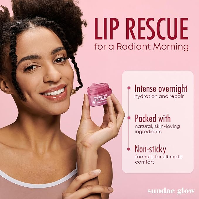 Lip Mask & Scrub – Watermelon, Mango & Vanilla – Hydrates, Exfoliates, Softens & Repairs Dry, Cracked Lips – Dermatologist Tested, Korean Skin Care – Vegan, Clean Beauty – Duo Pack