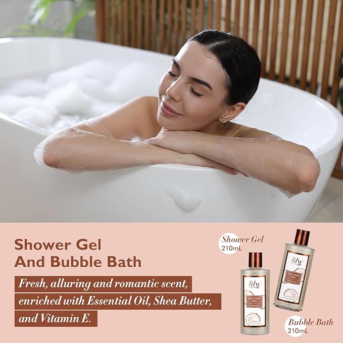 Valentines Day Gifts Gift Basket for Women –18Pcs Bath and Body Gift Set for Mom Spa Basket Set Spa Kit Bath Gifts Set | Self Care, Birthday, Christmas, Mothers Day Bath Gift Baskets Set for Her