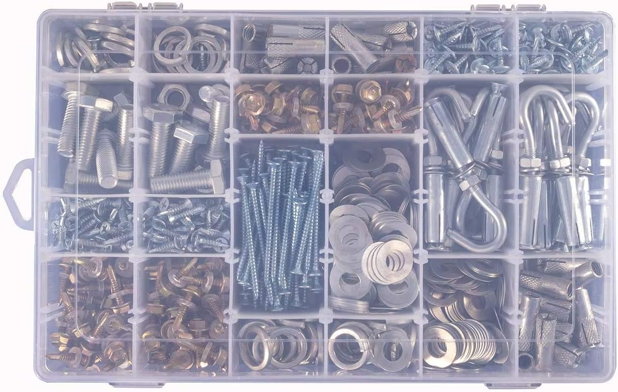 Plastic Organizer Container Box 36 Compartments Jewelry Storage Box with Adjustable Dividers (3 Pack)