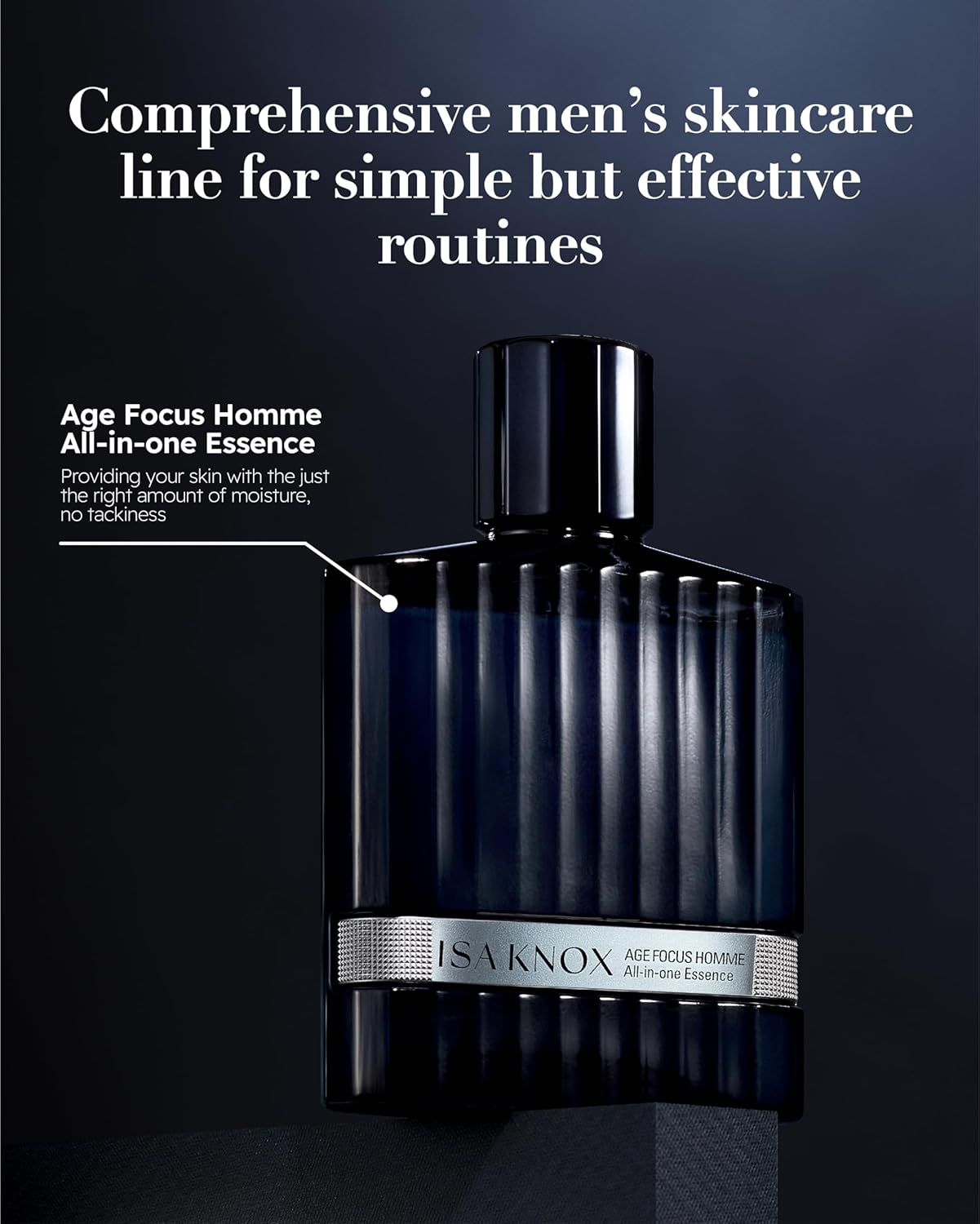 Isa Knox Age Focus Homme (All-in-one Essence, 4.1fl oz) - Refreshing and Moisturizing All-in-One Moisturizer, Protective Barrier Men's Skin Care with Niacinamide | Korean Skincare