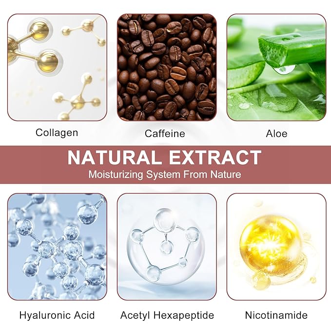 LAVONE Eye Mask - 30 Pairs Caffeine Under Eye Patches Skin Care Products, Eye Masks Skincare for Dark Circles and Puffiness, Reduce Wrinkles, Eye Bags and Fine Lines, for Women and Man