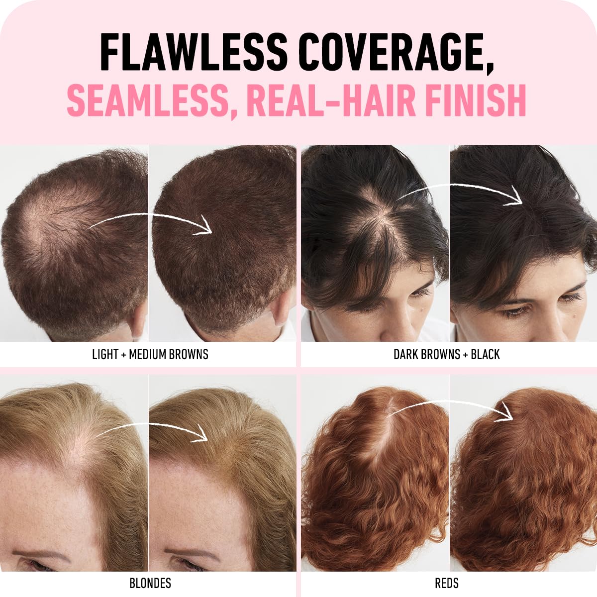 Boldify Hair Fibers Color Sample Kit - Fill In Thinning and Fine Hair for an Instantly Fuller, Thicker Look - 14 Shades for Women & Men - Light + Medium Browns