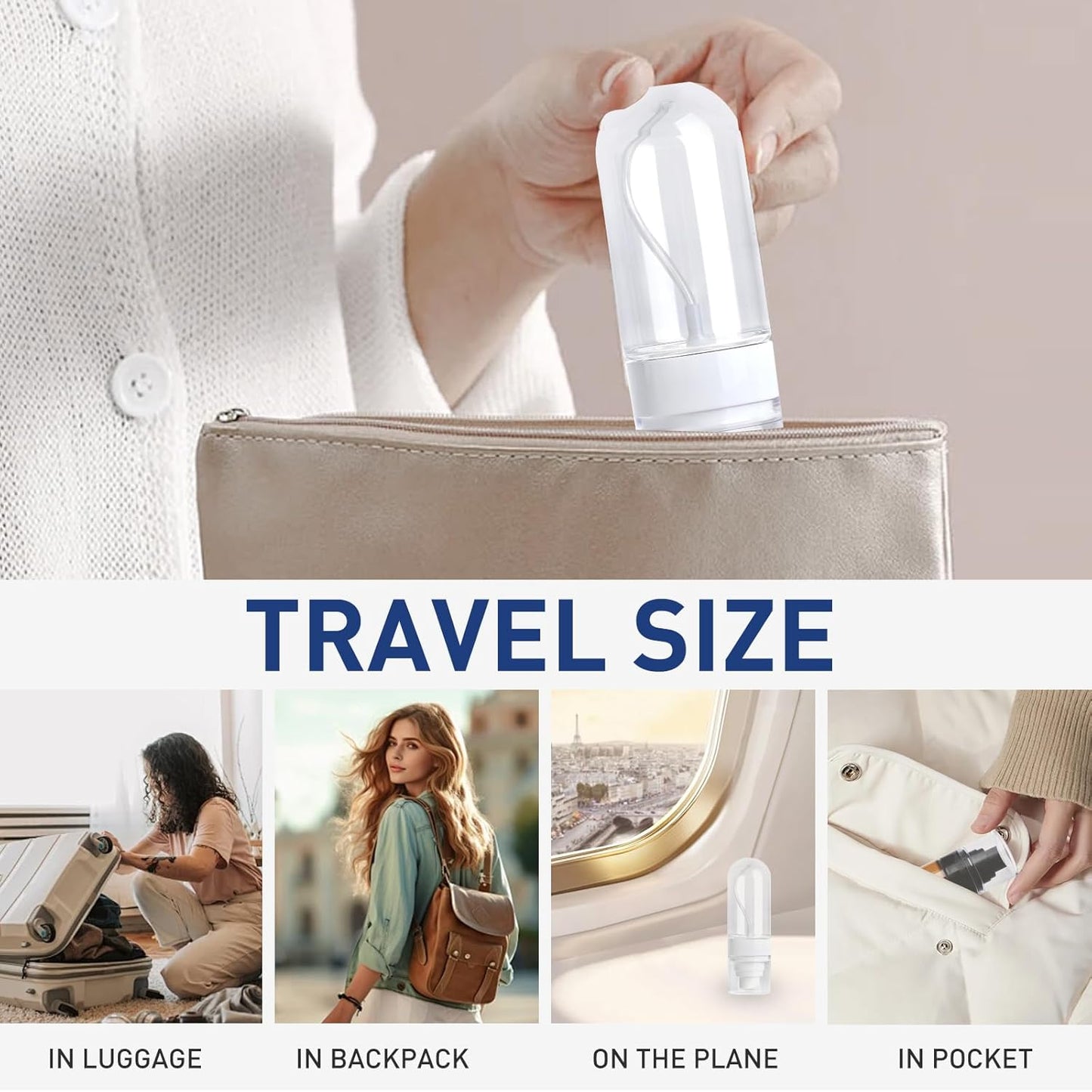 TANSHINE Small Spray Bottles Travel Size 2oz/50ml,Fine Mist Empty Spray Bottle,Reusable Portable Sprayer,Plastic Travel Mini Spray Bottle for Face,Hair Mist,Perfume,Toners,Cleaning,4 Color,4 Pack