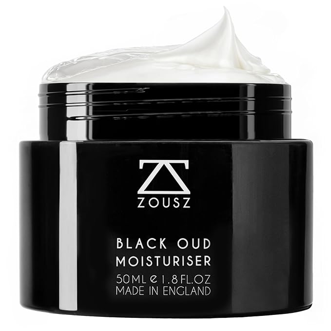 ZOUSZ Black Oud Mens Face Moisturizer – Hydrating & Soothing Mens Face Lotion with Aloe Vera & Hyaluronic Acid – Plumping Daily Facial Cream Skin Care for Men – 50ml
