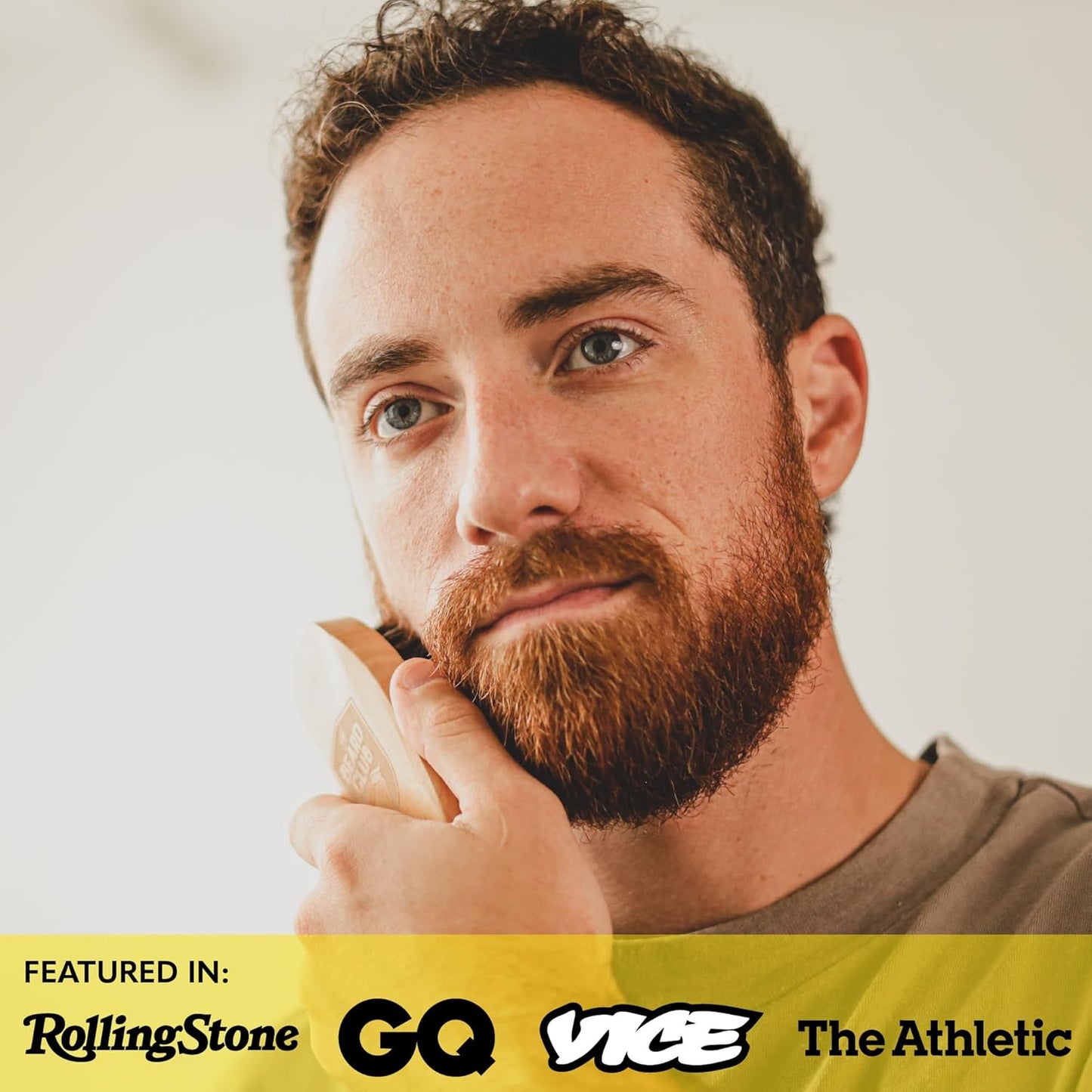 Beard Club Men's Boar Bristle Brush - Birchwood Grooming Tool for Styling, Taming and Healthy Beard Growth